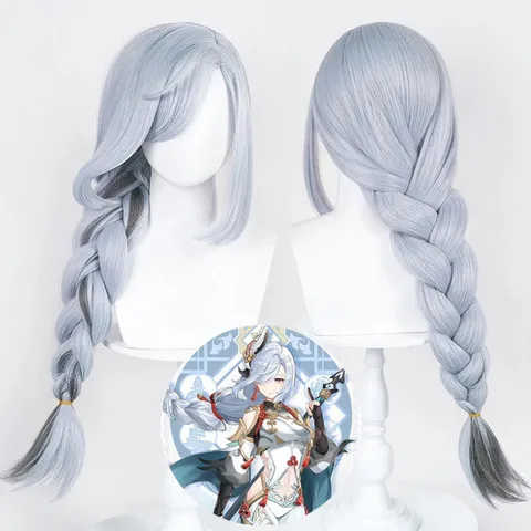 Парик для косплея Genshin Impact Noelle Raiden Shogun Kamisato Ayaka, термостойкие синтетические волосы, парик с шапочкой
