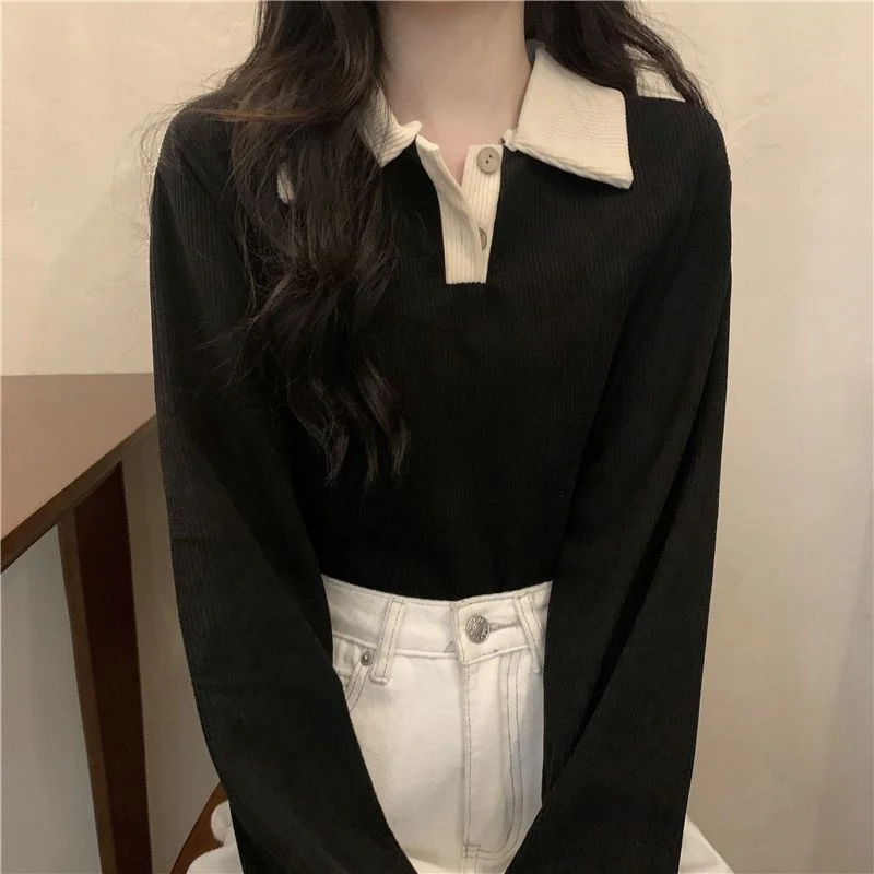 Шикарный Повседневный Топ с воротником-поло Женская осенне-зимняя Новая повседневная свободная и тонкая дизайнерская бархатная футболка с...
Шикарный Повседневный Топ с воротником-поло Женская осенне-зимняя Новая повседневная свободная и тонкая дизайнерская бархатная футболка с...