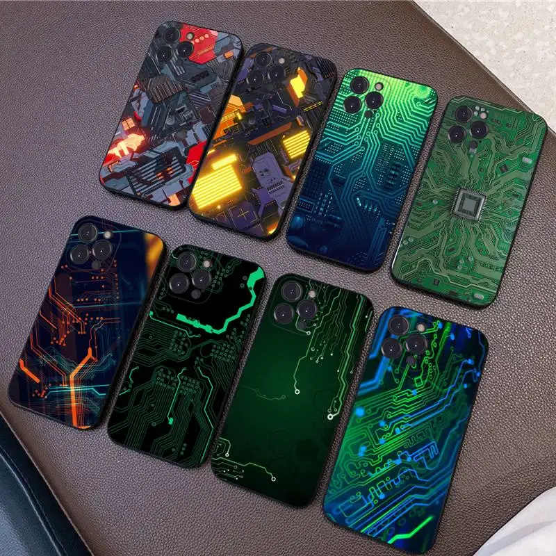Circuit Board Phone Case Silicone Soft For iphone 14 13 12 11 Pro Mini XS MAX 8 7 6 Plus X 2020 XR Shell
Circuit Board Phone Case Silicone Soft For iphone 14 13 12 11 Pro Mini XS MAX 8 7 6 Plus X 2020 XR Shell
