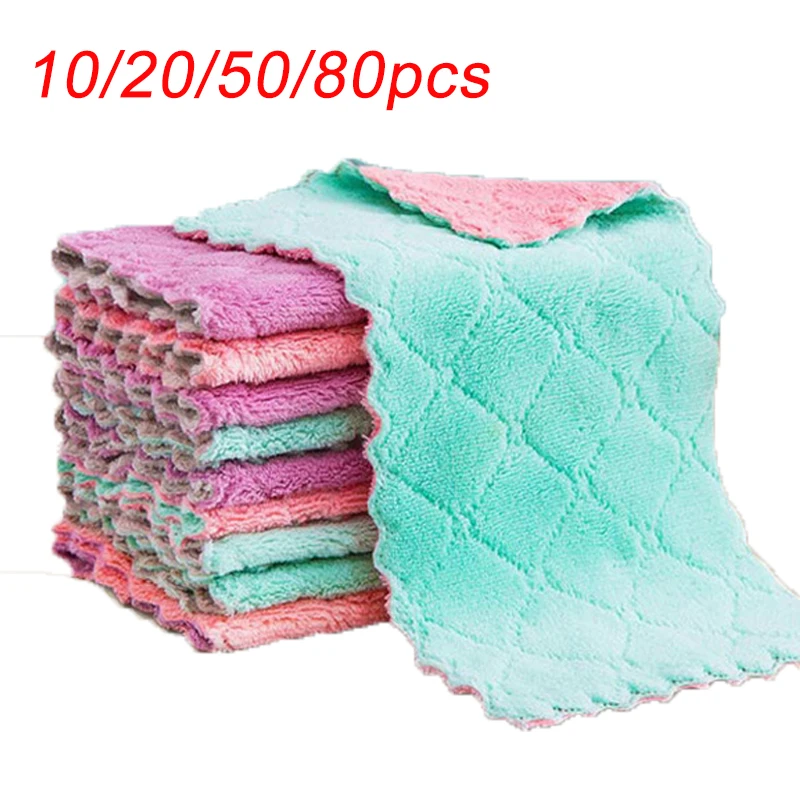 Super Absorbent Kitchen Dish Towel Microfiber Non-stick Oil Cleaning Cloth Dishcloth Household Tableware Rag 10/20/50/80pcs
Super Absorbent Kitchen Dish Towel Microfiber Non-stick Oil Cleaning Cloth Dishcloth Household Tableware Rag 10/20/50/80pcs