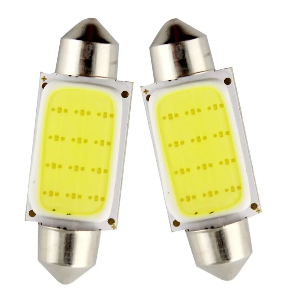 

30pcs C10W C5W LED COB Festoon 31mm 36mm 39mm 41mm 12V White bulbs for cars License plate Interior Reading Light 6500K 12SMD