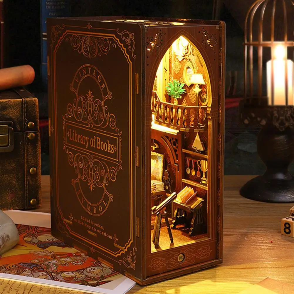 New Wooden Book Nook Covenant Church Cherry Blossom Town Bookend Bookshelf Insert Bookcase DIY Assemble Toy Children Gift
New Wooden Book Nook Covenant Church Cherry Blossom Town Bookend Bookshelf Insert Bookcase DIY Assemble Toy Children Gift