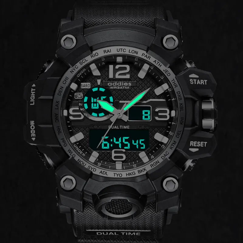 ADDIESDIVE Men's Watch Military Camouflage Style Big Dial Sports Watch Digital Waterproof Luminous Electronic Watch For Men
ADDIESDIVE Men's Watch Military Camouflage Style Big Dial Sports Watch Digital Waterproof Luminous Electronic Watch For Men