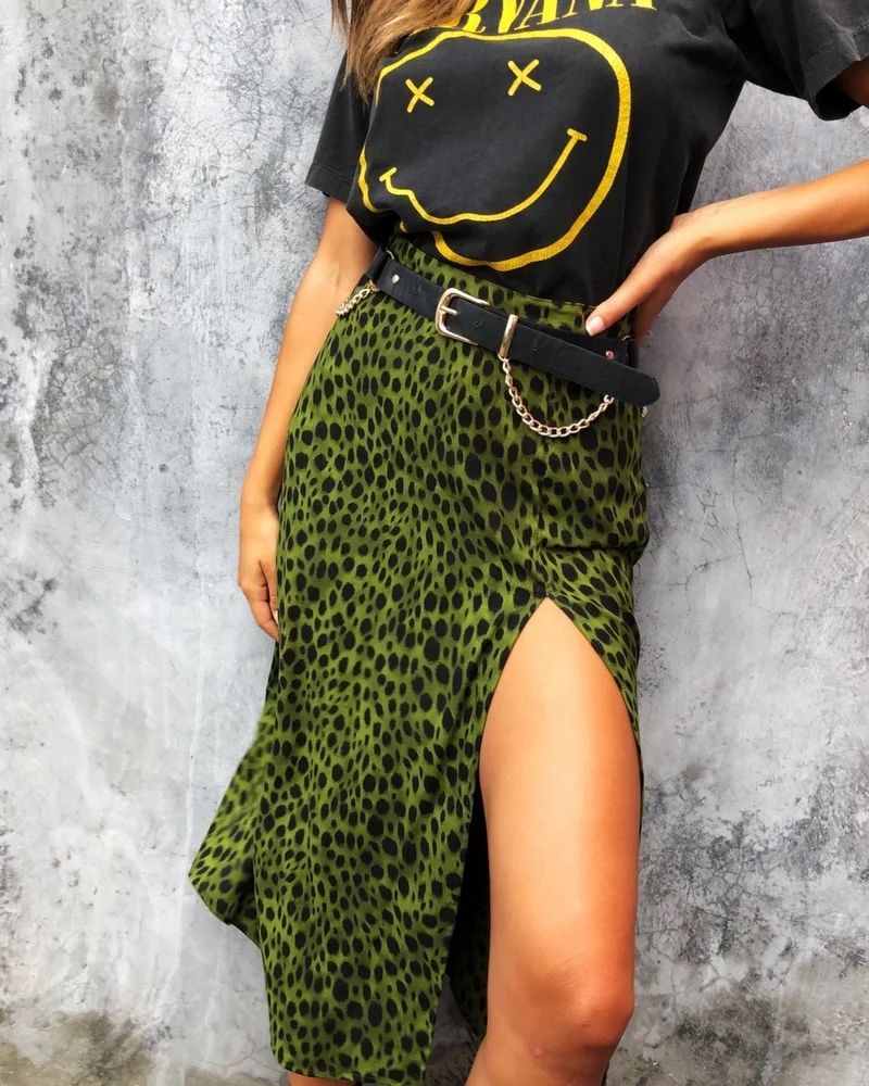 Women Sexy Leopard Print High Waist Summer Skirt Split Floral Skirts Tight Open Beach Wraps Casual Fashion Skirts Flower Clothes 
Women Sexy Leopard Print High Waist Summer Skirt Split Floral Skirts Tight Open Beach Wraps Casual Fashion Skirts Flower Clothes