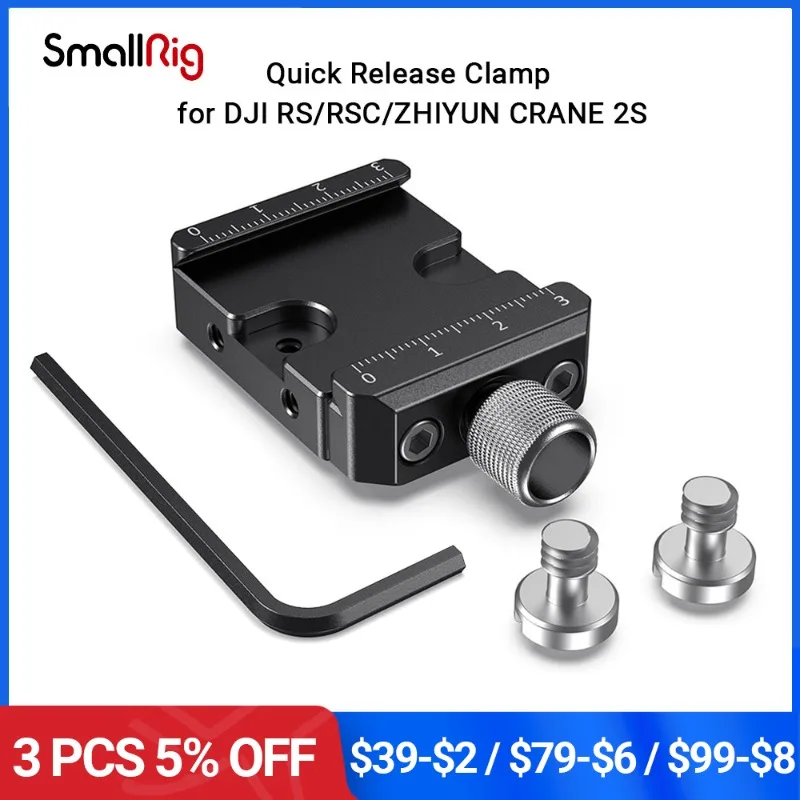 SmallRig Arca-Type Quick Release Clamp for DJI Ronin S/Ronin SC/ZHIYUN Crane Series/Weebill S Gimbals Vlog Shooting Plate -2506
SmallRig Arca-Type Quick Release Clamp for DJI Ronin S/Ronin SC/ZHIYUN Crane Series/Weebill S Gimbals Vlog Shooting Plate -2506