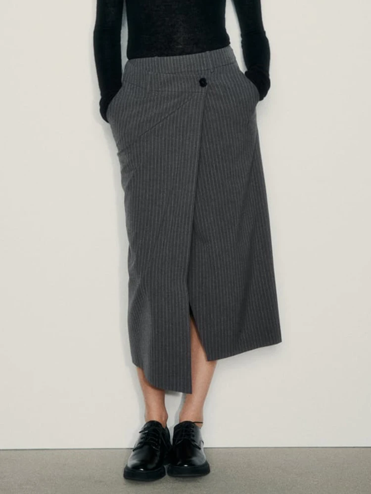 Asymmetric Striped Long Skirt Female High Waist Side Zipper Wrapped Midi Faldas Ladies Streetwear Vintage Skirts Woman Clothing
Asymmetric Striped Long Skirt Female High Waist Side Zipper Wrapped Midi Faldas Ladies Streetwear Vintage Skirts Woman Clothing