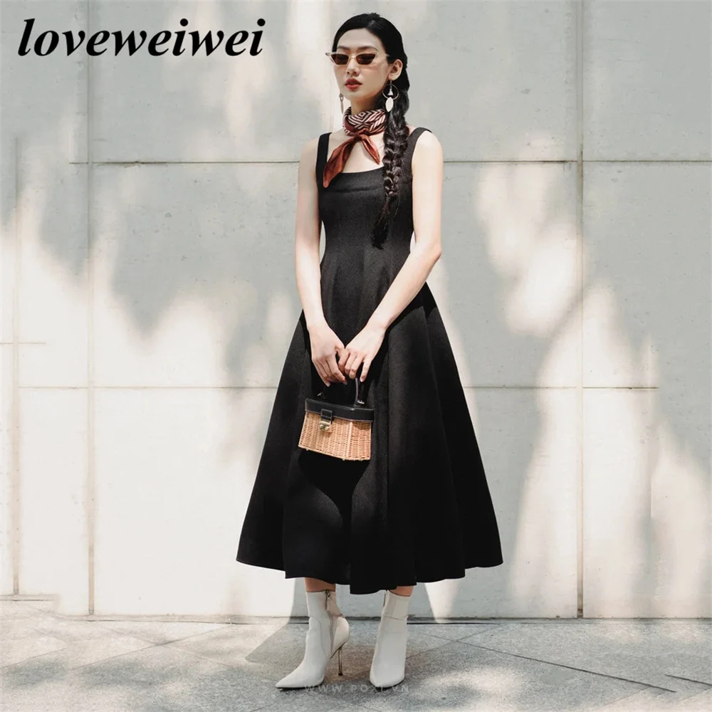 A Line Black Prom Dresses Dress With Square Neck Evening Dress Stain Sleeveless Wedding Party Dress Vestido De Fiesta De Boda 
A Line Black Prom Dresses Dress With Square Neck Evening Dress Stain Sleeveless Wedding Party Dress Vestido De Fiesta De Boda