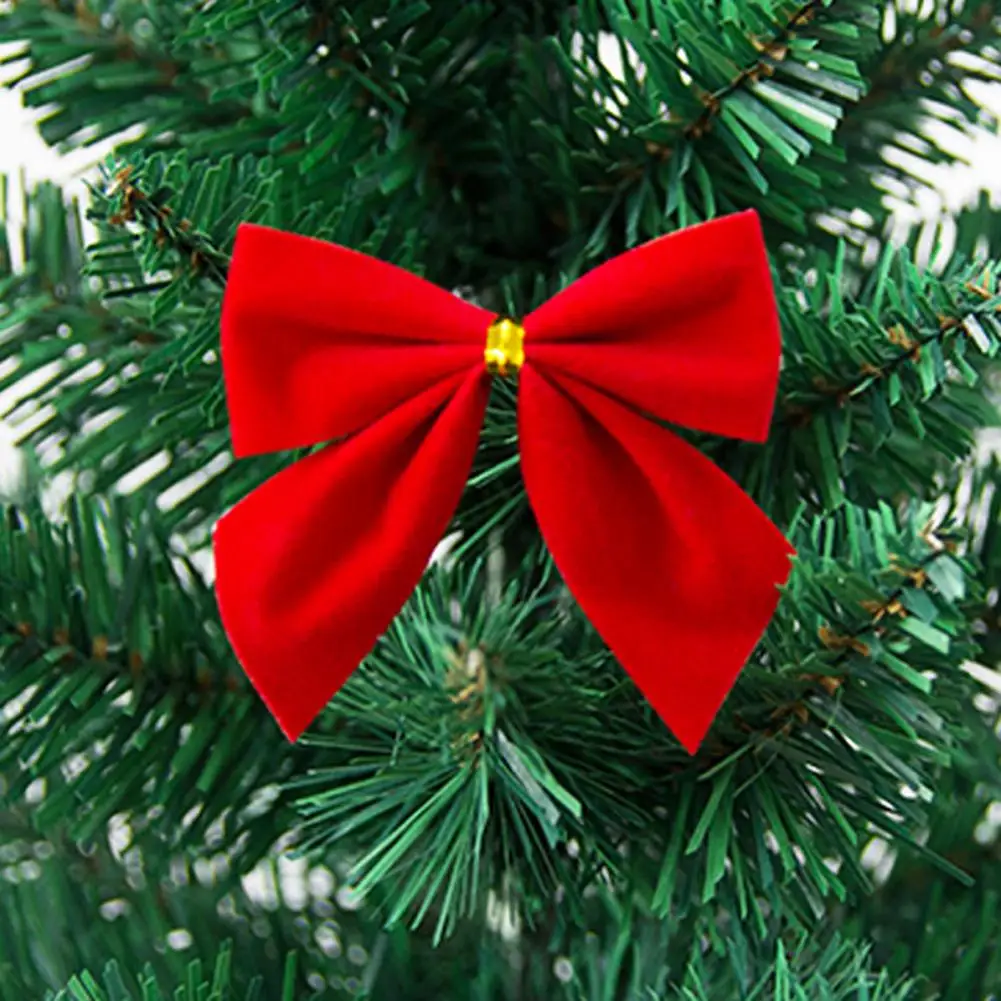12Pcs Bowknot Nice-looking Decorative Lightweight Xmas Tree Red Flocking Bowknot Ornament for Home Christmas Tree Decor Party
12Pcs Bowknot Nice-looking Decorative Lightweight Xmas Tree Red Flocking Bowknot Ornament for Home Christmas Tree Decor Party
