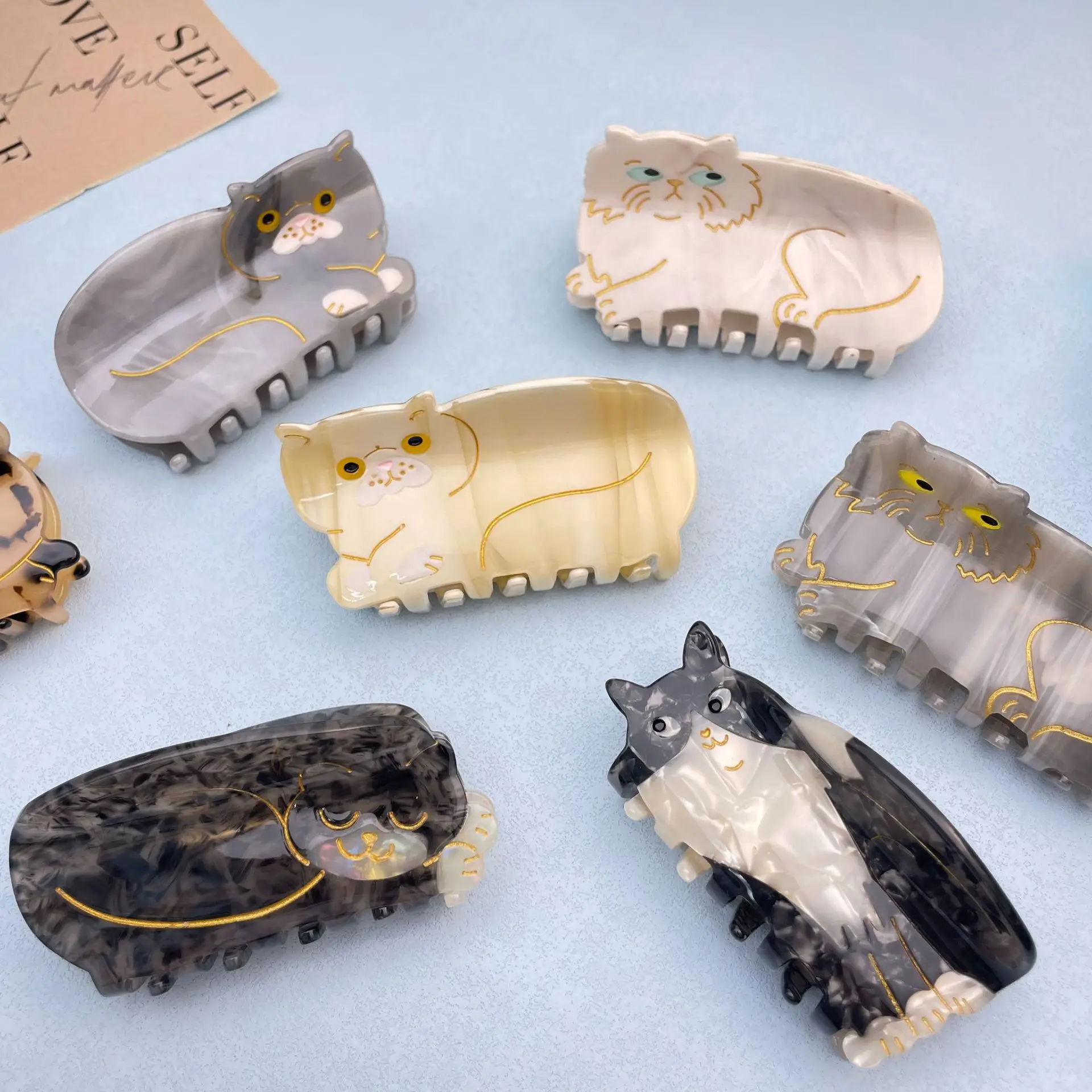 2023 New Cartoon Texture Ragdoll Cat Hair Clips Amber Scratch Acetate Cute Garfield Hair Claw Gift Striped Accessories For Women
2023 New Cartoon Texture Ragdoll Cat Hair Clips Amber Scratch Acetate Cute Garfield Hair Claw Gift Striped Accessories For Women