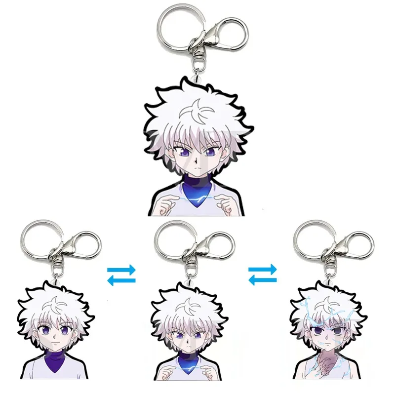 

Аниме Hunter X Hunter Killua Zoldyck акриловые брелки для ключей с креативной подвеской в сумку автомобильный брелок Аниме периферийный подарок на день рождения