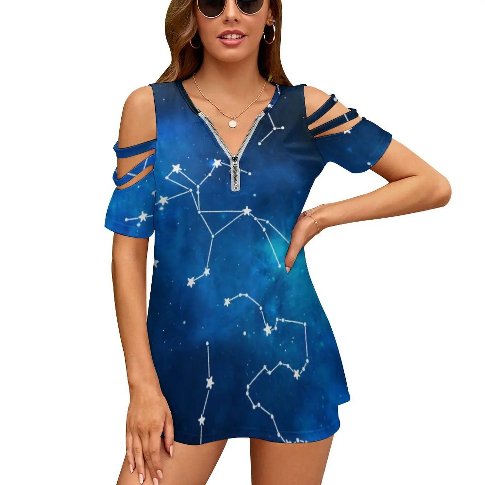 Sky Map Constellation T Shirts Galaxy Art Print Casual V Neck T Shirt Cool Short-Sleeve Oversized Tees Summer Female Clothing
Sky Map Constellation T Shirts Galaxy Art Print Casual V Neck T Shirt Cool Short-Sleeve Oversized Tees Summer Female Clothing