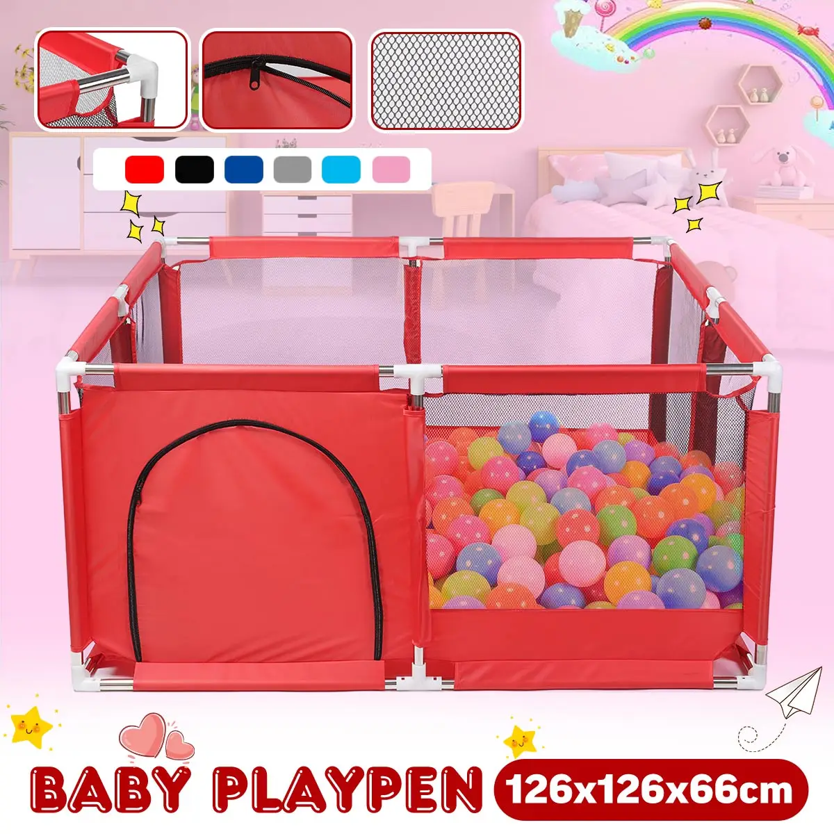 Bioby Baby Playpen Toddler Baby Playground Arena Safety Foam Crash Barrier Fence Double Door Cottage Ball Pool without Basket US
Bioby Baby Playpen Toddler Baby Playground Arena Safety Foam Crash Barrier Fence Double Door Cottage Ball Pool without Basket US