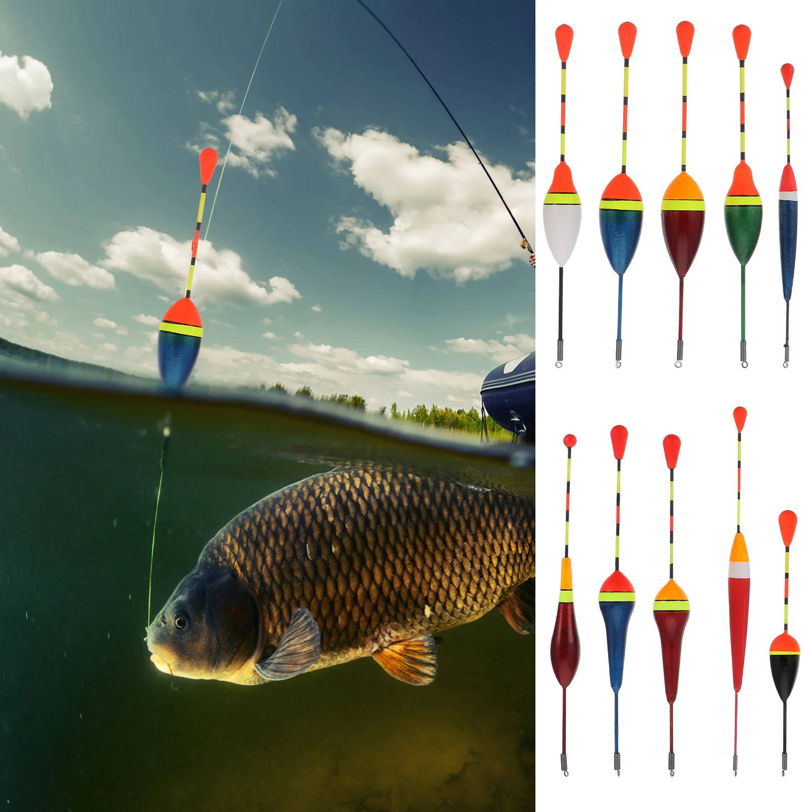 10 Pcs Float Fishing Tool Fish Slider Octopus Hook Fishing Gear Fishing Balsa Bobbers Foam Slip Bobber
10 Pcs Float Fishing Tool Fish Slider Octopus Hook Fishing Gear Fishing Balsa Bobbers Foam Slip Bobber