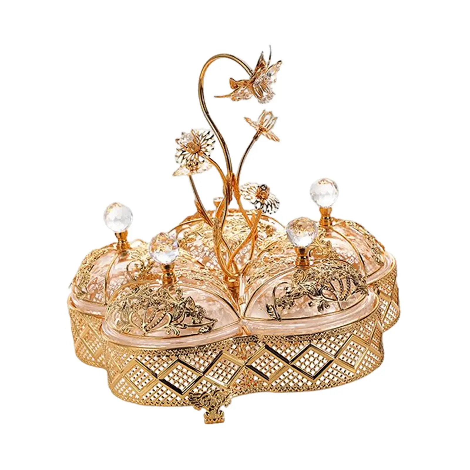 Luxury Divided Fruit Serving Tray Appetizer Platter Trays 5 Compartments Decorative Snacks Serving Bowl for Counter Holiday Gift
Luxury Divided Fruit Serving Tray Appetizer Platter Trays 5 Compartments Decorative Snacks Serving Bowl for Counter Holiday Gift