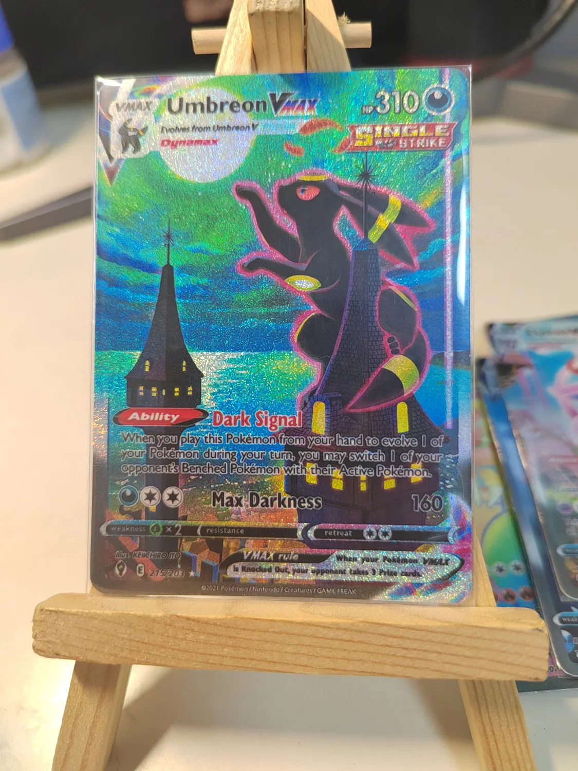 ptcg custom made cards Pokemon card DIY Umbreon VMAX - 215/203 - Alternate Art Secret Rare Sword & Shield: Evolving Skies
ptcg custom made cards Pokemon card DIY Umbreon VMAX - 215/203 - Alternate Art Secret Rare Sword & Shield: Evolving Skies