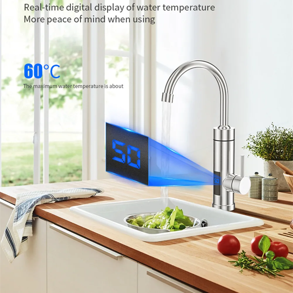 Kitchen Faucet Household Stainless Steel Electric Hot Water Sink Mixer Tap Instant Three-second Faucet Dual-use Bathroom
Kitchen Faucet Household Stainless Steel Electric Hot Water Sink Mixer Tap Instant Three-second Faucet Dual-use Bathroom