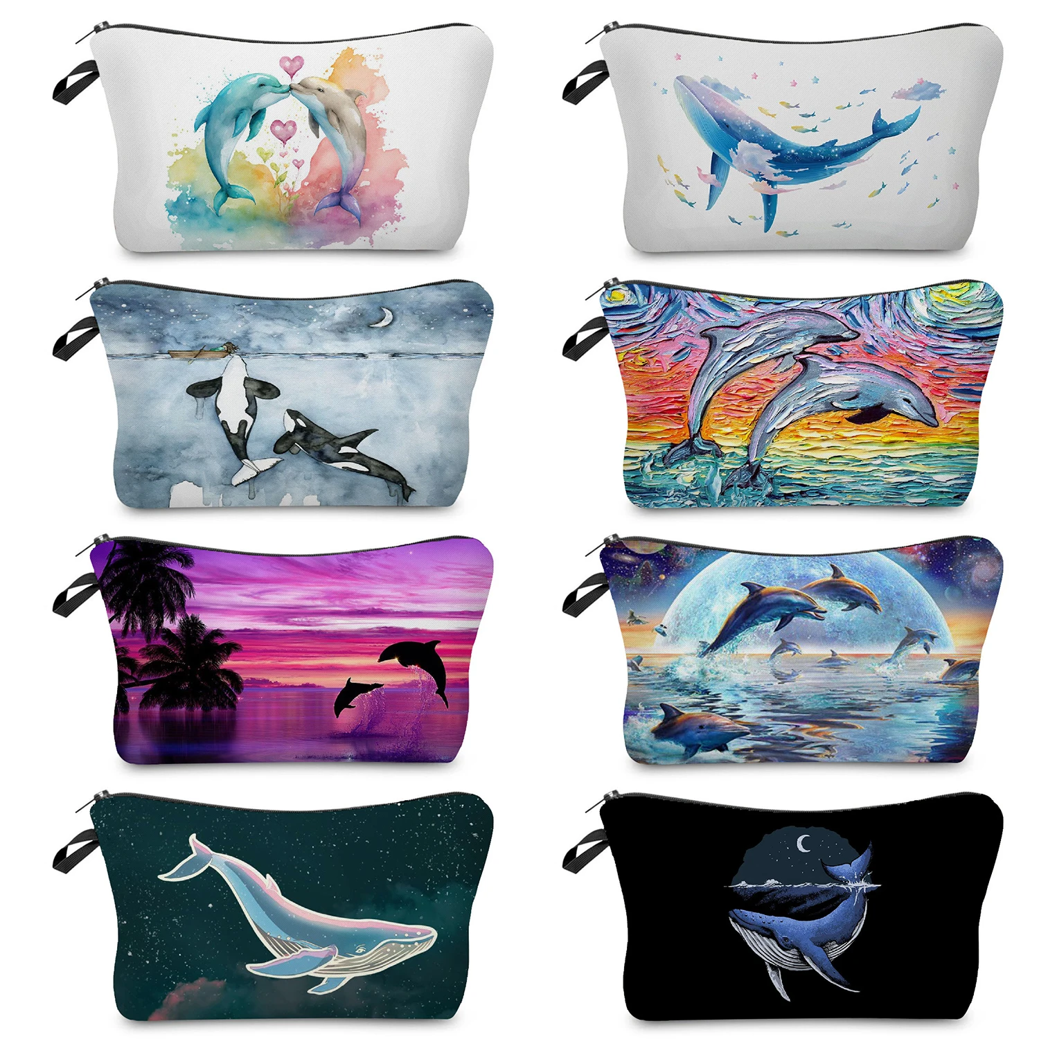 Outdoor Fashion Toiletry Kit Whale Or Dolphin Printed Women Cosmetic Bags Beach Travel Makeup Organizer Bag School Teacher Gift
Outdoor Fashion Toiletry Kit Whale Or Dolphin Printed Women Cosmetic Bags Beach Travel Makeup Organizer Bag School Teacher Gift