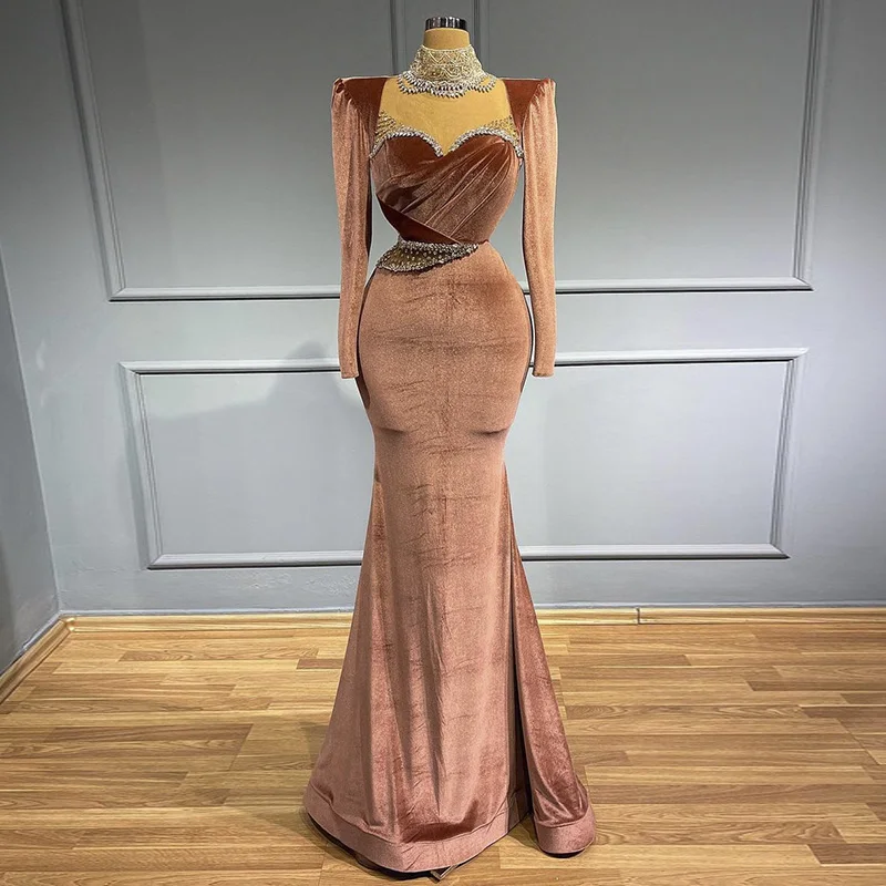 Sharon Said Elegant Velvet Mermaid Arabic Evening Dress Long Sleeve Luxury Dubai Muslim Formal Party Dress for Wedding SS537
Sharon Said Elegant Velvet Mermaid Arabic Evening Dress Long Sleeve Luxury Dubai Muslim Formal Party Dress for Wedding SS537