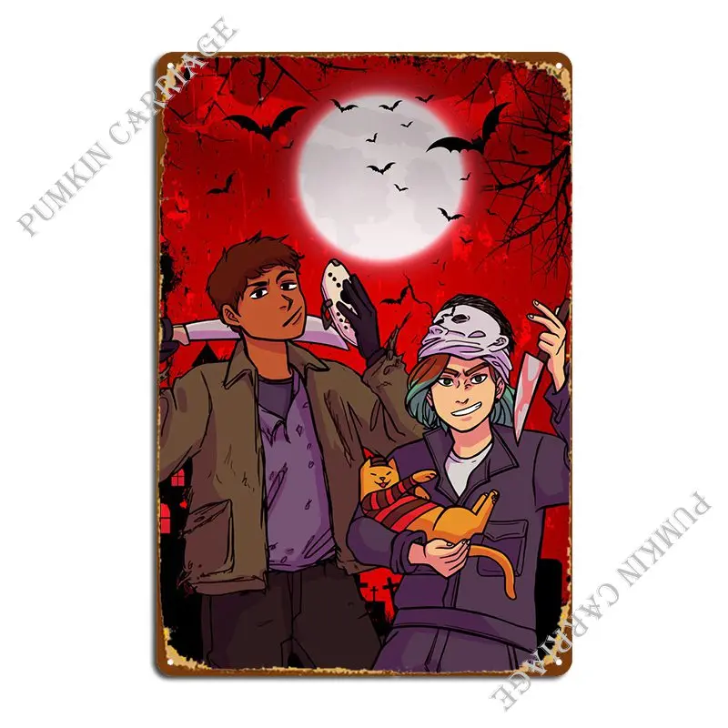 Металлический плакат с мультяшным рисунком на Хэллоуин, ретро украшение, домашняя Настенная роспись, жестяной плакат 
Металлический плакат с мультяшным рисунком на Хэллоуин, ретро украшение, домашняя Настенная роспись, жестяной плакат