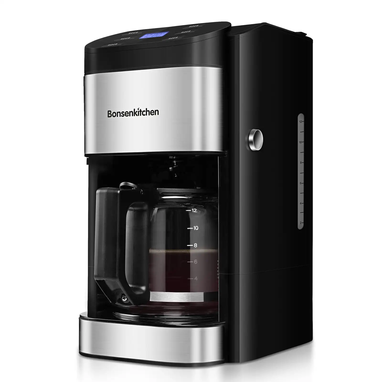 HUANQIU12-Cup Programmable Drip Coffee Maker, Front Fill Coffee Ground, 2 Hours Warming, 1.8L Large Tank,CM8102
HUANQIU12-Cup Programmable Drip Coffee Maker, Front Fill Coffee Ground, 2 Hours Warming, 1.8L Large Tank,CM8102