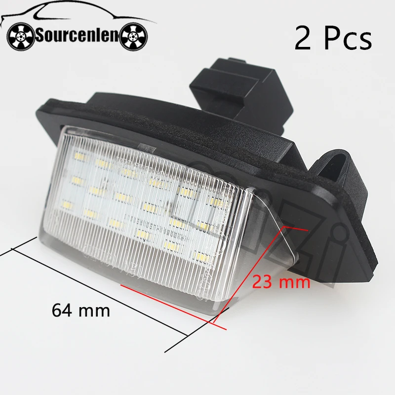 

2 Pcs For Mitsubishi OUTLANDER XL(CW) 2006-2012 LED Number License Plate Lights Lamps for Lancer Sportback 2008~2012