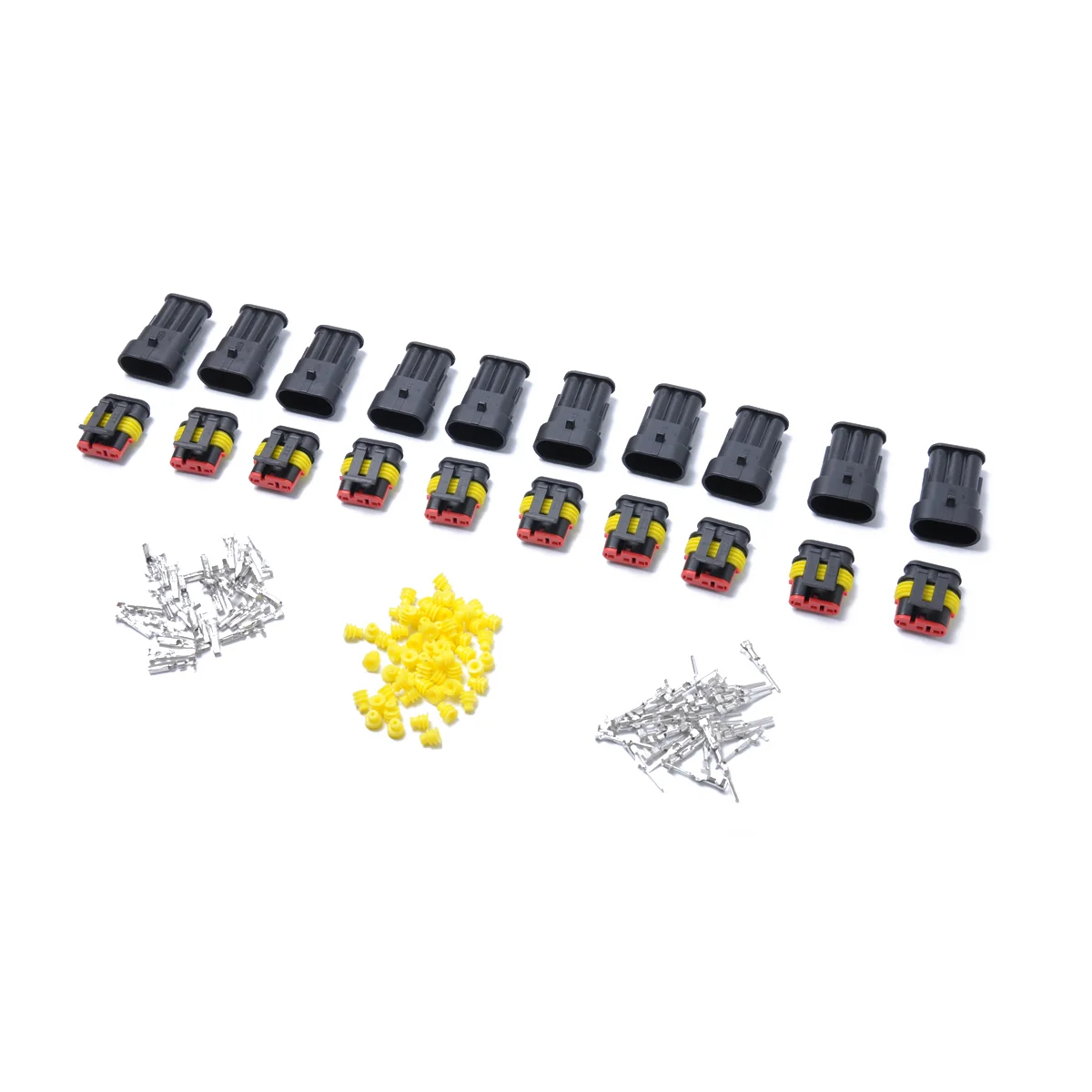 10 Kits Automotive Connectors Termianl Wire Electrical Terminal Water Proof Plug Motorcycle 3 Pin Way
10 Kits Automotive Connectors Termianl Wire Electrical Terminal Water Proof Plug Motorcycle 3 Pin Way