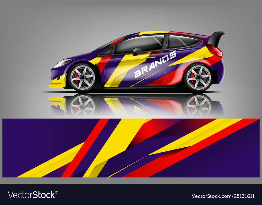 

Colour Racing Car Graphic Decal Full Body Racing Vinyl Wrap Car Full Wrap Sticker Decorative Car Decal Length 400cm Width 100cm