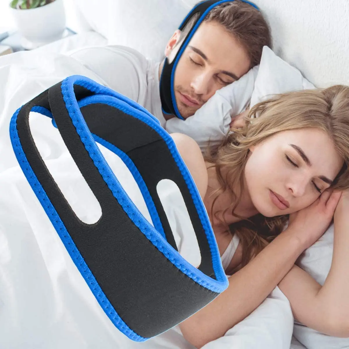 Anti Snore Chin Strap Adjustable Snoring Breathable Belt Universal Snoring Solution Sleep Device for Men Women Black Blue
Anti Snore Chin Strap Adjustable Snoring Breathable Belt Universal Snoring Solution Sleep Device for Men Women Black Blue