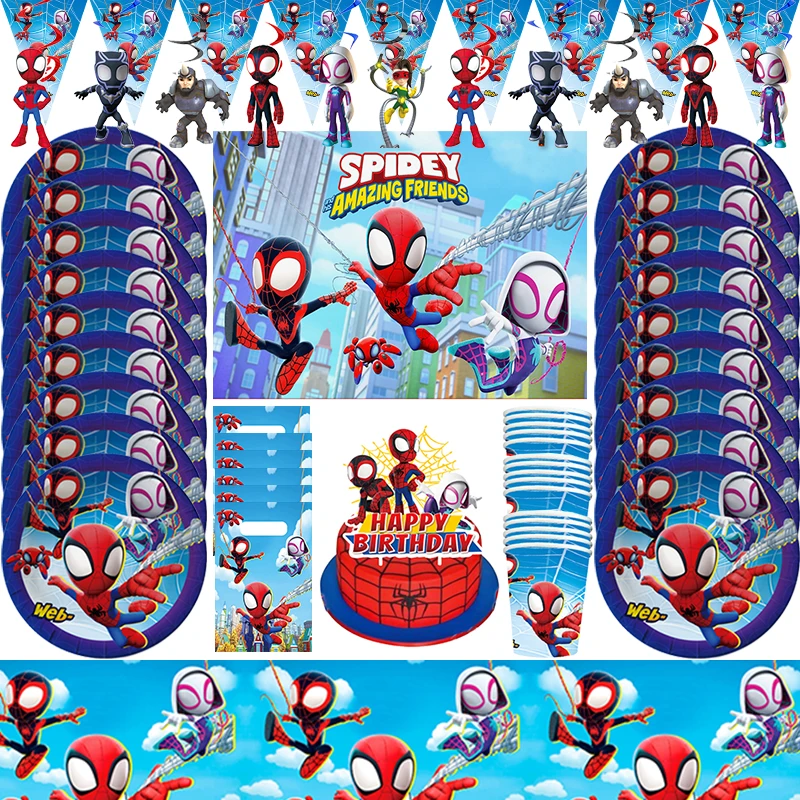 Spidey And His Amazing Friends Party Decoration Supplies Paper Plate Tablecloth Spiderman Theme Baby Shower Balloons Kids Favors
Spidey And His Amazing Friends Party Decoration Supplies Paper Plate Tablecloth Spiderman Theme Baby Shower Balloons Kids Favors