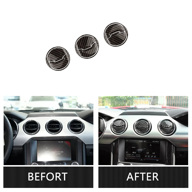 Car Carbon Fiber Interior Center Control Air Condition Air Outlet Cover Sticker Trim For Ford Mustang 2015 2016 2017
Car Carbon Fiber Interior Center Control Air Condition Air Outlet Cover Sticker Trim For Ford Mustang 2015 2016 2017