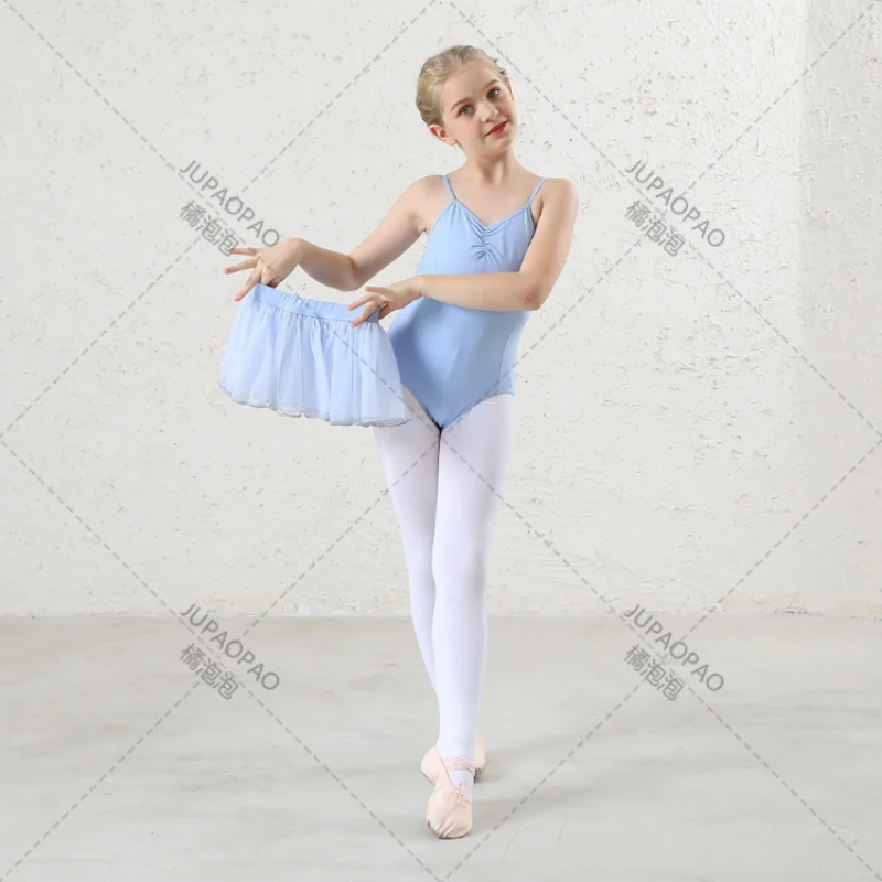 New Children's Dance In China Competition Clothes Sling Cream Blue Mesh Training Clothes Grade Examination Ballet Dance Clothes
New Children's Dance In China Competition Clothes Sling Cream Blue Mesh Training Clothes Grade Examination Ballet Dance Clothes