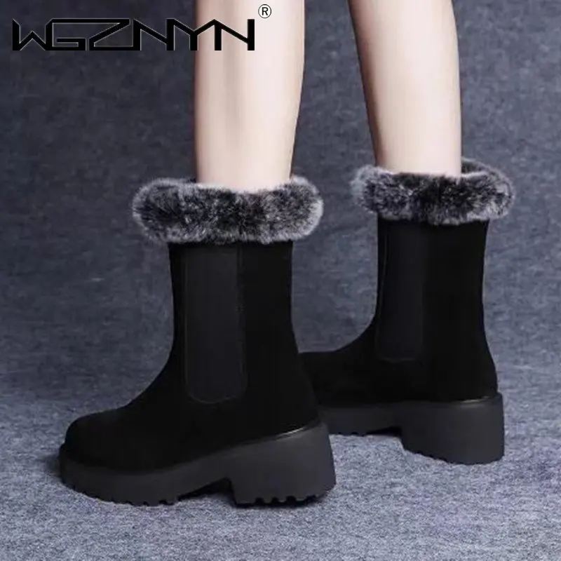 Новые модные зимние теплые ботинки из искусственного кроличьего меха, Нескользящие теплые зимние ботинки, женские ботинки на платформе, женские Ботинки на каблуке
Новые модные зимние теплые ботинки из искусственного кроличьего меха, Нескользящие теплые зимние ботинки, женские ботинки на платформе, женские Ботинки на каблуке