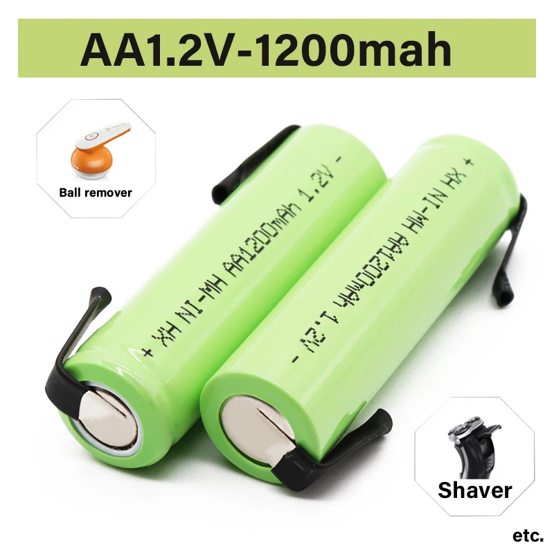 100% Original 1.2V AA battery 1.2V Rechargeable Battery, 1200mah, AA NiMH, with Solder Pins, DIY Electric Toothbrush Shaver 
100% Original 1.2V AA battery 1.2V Rechargeable Battery, 1200mah, AA NiMH, with Solder Pins, DIY Electric Toothbrush Shaver