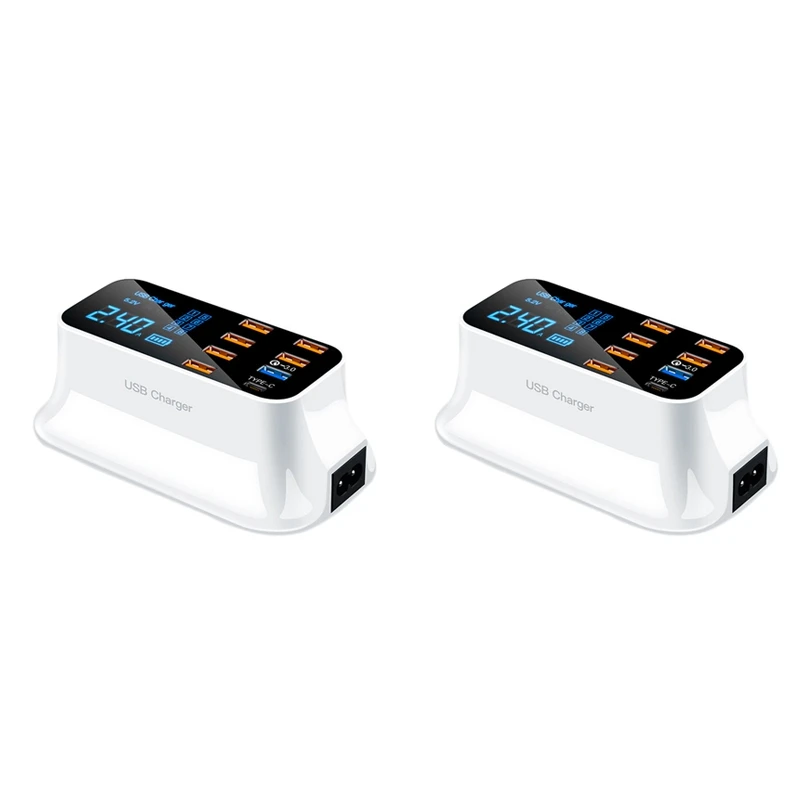8 Ports Charger 7 USB+1Type-C QC 3.0 Fast Charge With LED Display USB Charger For Android Iphone12 Tablet
8 Ports Charger 7 USB+1Type-C QC 3.0 Fast Charge With LED Display USB Charger For Android Iphone12 Tablet