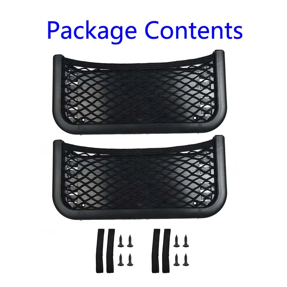 

2 X Auto Trunk Rear Storage Cargo Luggage Nylon Elastic Net Holder For Car Van Pickup SUV MPV ORGANISER 252MMx120MM ABS
