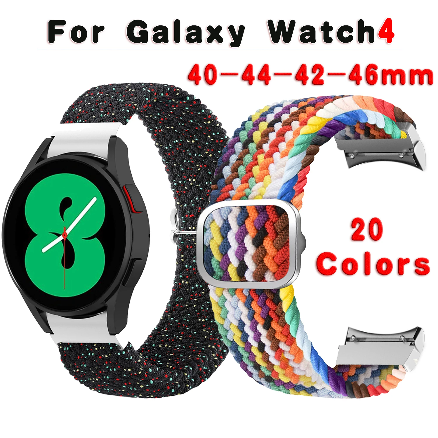Ремешок плетеный нейлоновый для Samsung Watch 4 Band 40 мм 44 мм, эластичный регулируемый металлический браслет для Galaxy Watch 4 Classic 42 мм 46 мм
Ремешок плетеный нейлоновый для Samsung Watch 4 Band 40 мм 44 мм, эластичный регулируемый металлический браслет для Galaxy Watch 4 Classic 42 мм 46 мм