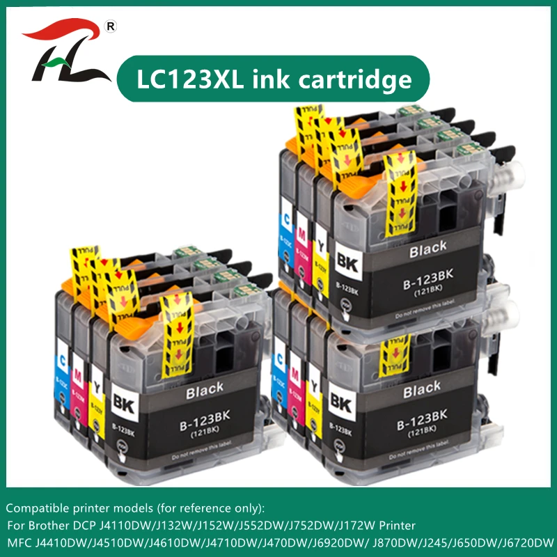 HTL For Brother LC123 Ink Cartridge Compatible For MFC-J4510DW MFC-J4610DW Printer Ink Cartridge LC 123 MFC-J4410DW J4710DW
HTL For Brother LC123 Ink Cartridge Compatible For MFC-J4510DW MFC-J4610DW Printer Ink Cartridge LC 123 MFC-J4410DW J4710DW