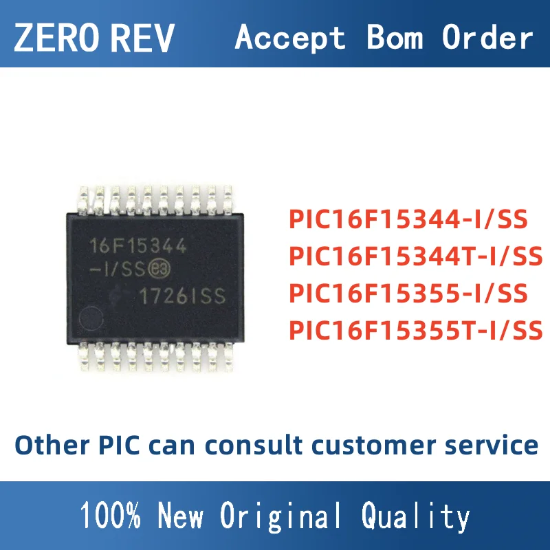 PIC16F15344-I/SS PIC16F15344T-I/SS PIC16F15355-I/SS PIC16F15355T-I/SS SSOP 8-bit MCU Microcontrollers
PIC16F15344-I/SS PIC16F15344T-I/SS PIC16F15355-I/SS PIC16F15355T-I/SS SSOP 8-bit MCU Microcontrollers