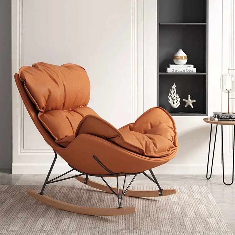 

Одноместное дизайнерское эластичное кресло-качалка, диван из ткани, роскошные кресла для чтения в гостиную, удобная мебель для отдыха