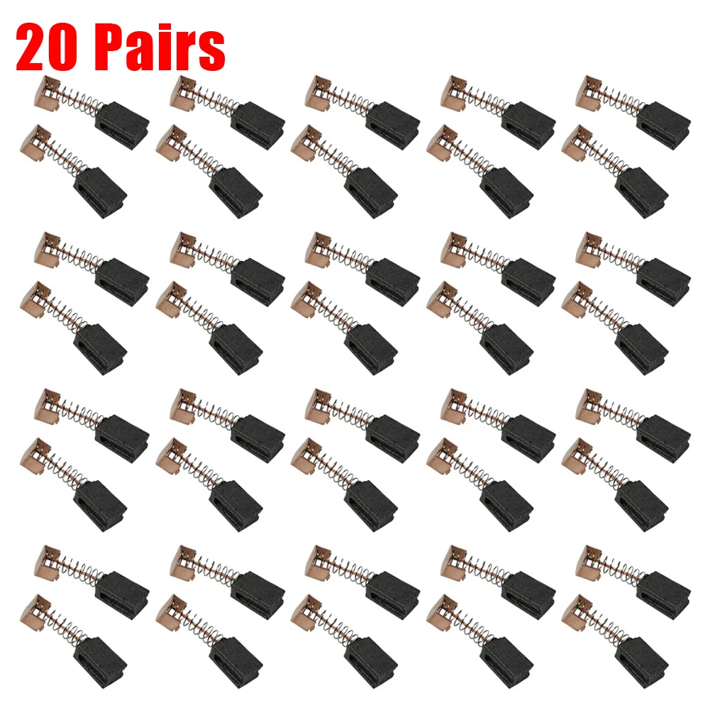 20Pairs Angle Grinder Carbon Brushes 5x8x12mm For Black Decker G720 G720 -B3 G720K-B3 GR750K PF600-B3 Electric Motors Part
20Pairs Angle Grinder Carbon Brushes 5x8x12mm For Black Decker G720 G720 -B3 G720K-B3 GR750K PF600-B3 Electric Motors Part