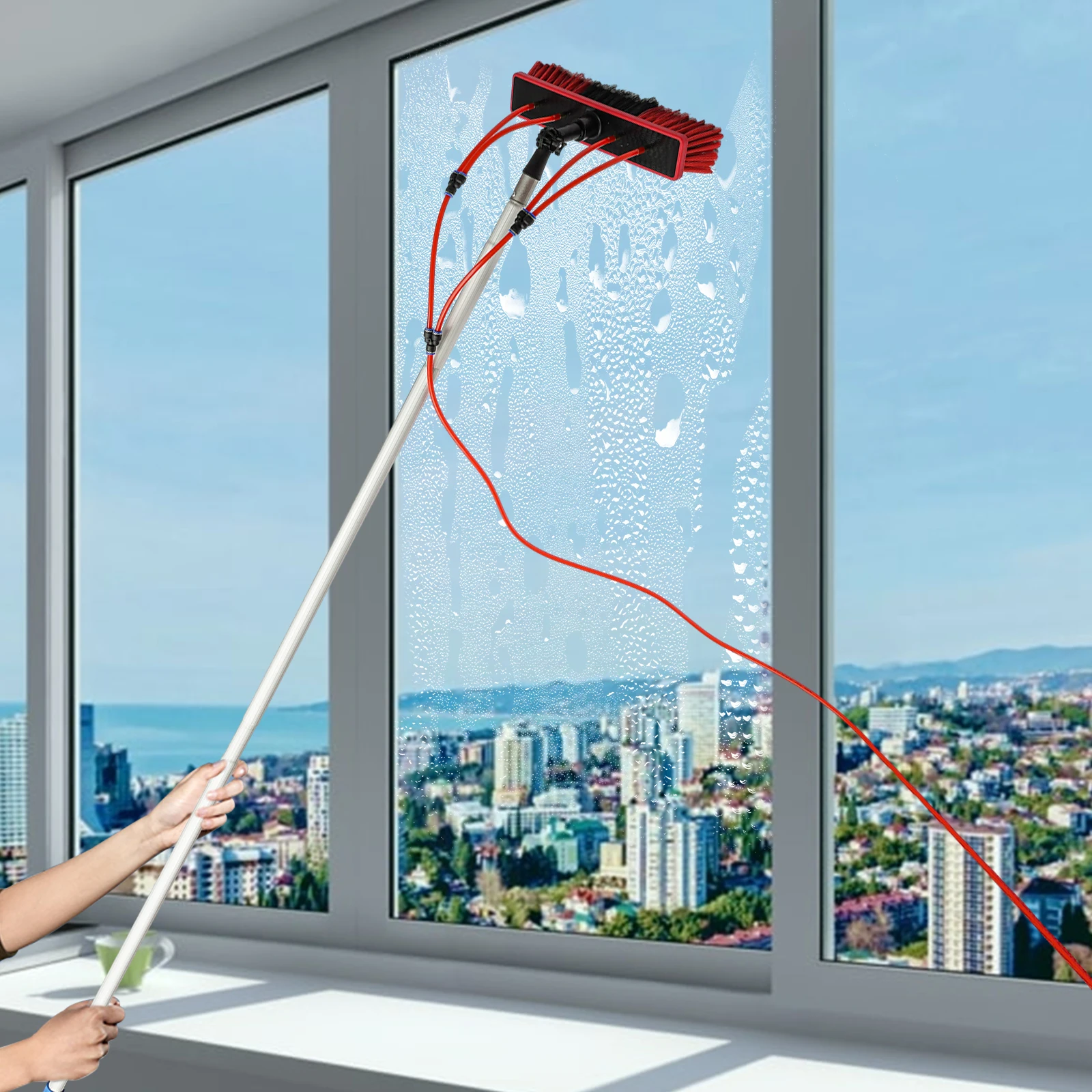 Telescopic Window Cleaning Rod 1 m - 8 m Telescopic Brush With Water Connection Window Cleaning Set With 8 Rod And 20 m Water
Telescopic Window Cleaning Rod 1 m - 8 m Telescopic Brush With Water Connection Window Cleaning Set With 8 Rod And 20 m Water
