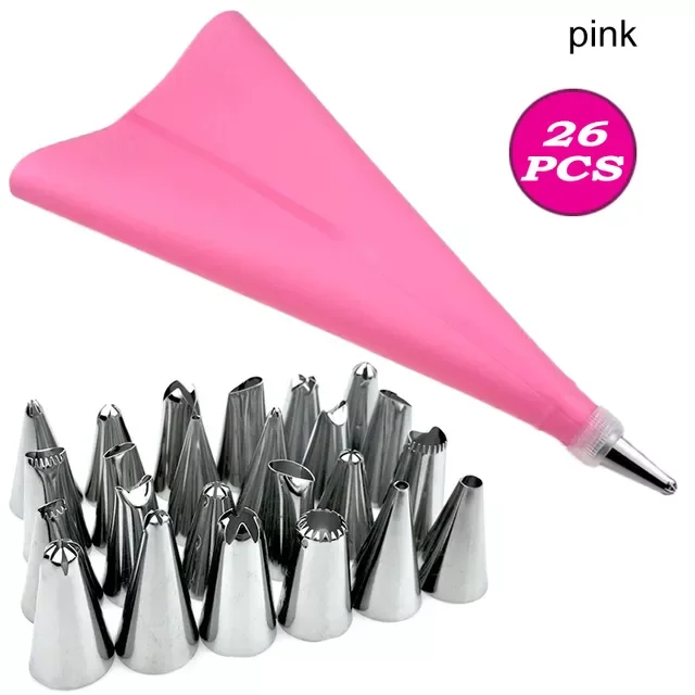 26/20/18Pcs/Set Stainless Steel+Plastic Cakes Decoration Pastry Nozzle Set Multi Purpose With Cream Pastry Bag Kitchen Gadgets
26/20/18Pcs/Set Stainless Steel+Plastic Cakes Decoration Pastry Nozzle Set Multi Purpose With Cream Pastry Bag Kitchen Gadgets