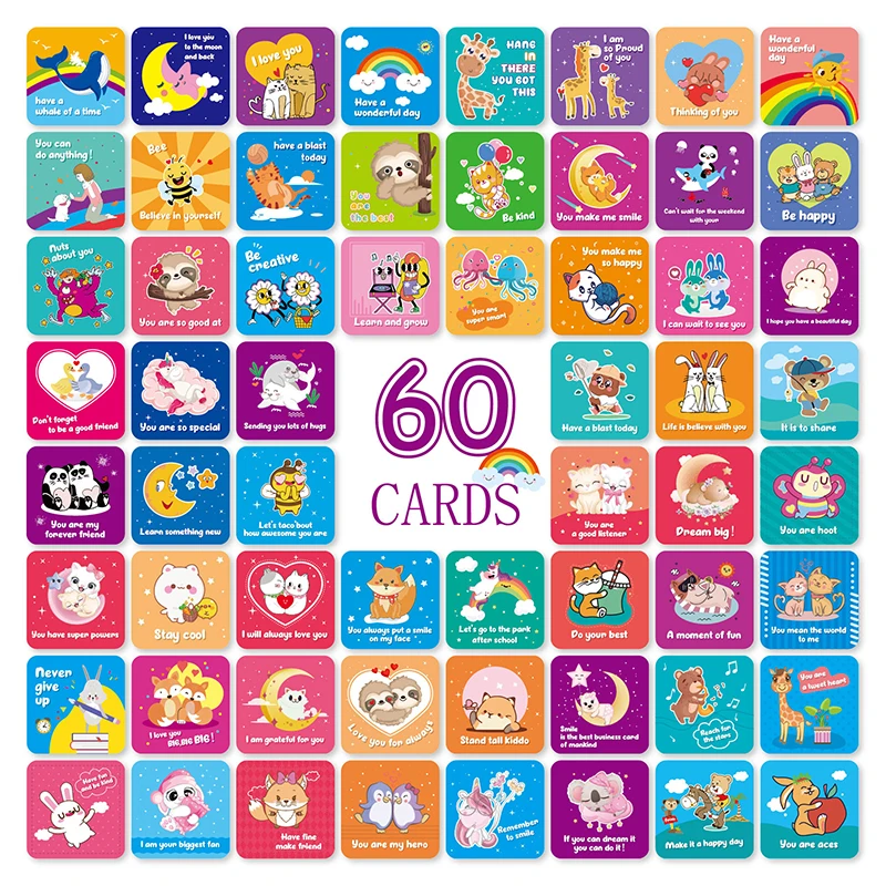 60 Pcs Positive Inspirational And Encouragement Cards For Women Men Daily Affirmations Cards Lunch Box Illustration Sticker
60 Pcs Positive Inspirational And Encouragement Cards For Women Men Daily Affirmations Cards Lunch Box Illustration Sticker