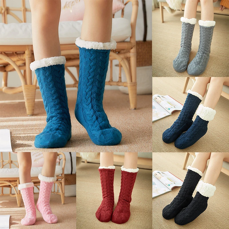 Women Winter Socks Plus Thicken Warm Soft Cotton Sock Home Non-Slip Bedroom Shoes Christmas Gift Knitted Room Floor Sleep Sock 
Women Winter Socks Plus Thicken Warm Soft Cotton Sock Home Non-Slip Bedroom Shoes Christmas Gift Knitted Room Floor Sleep Sock