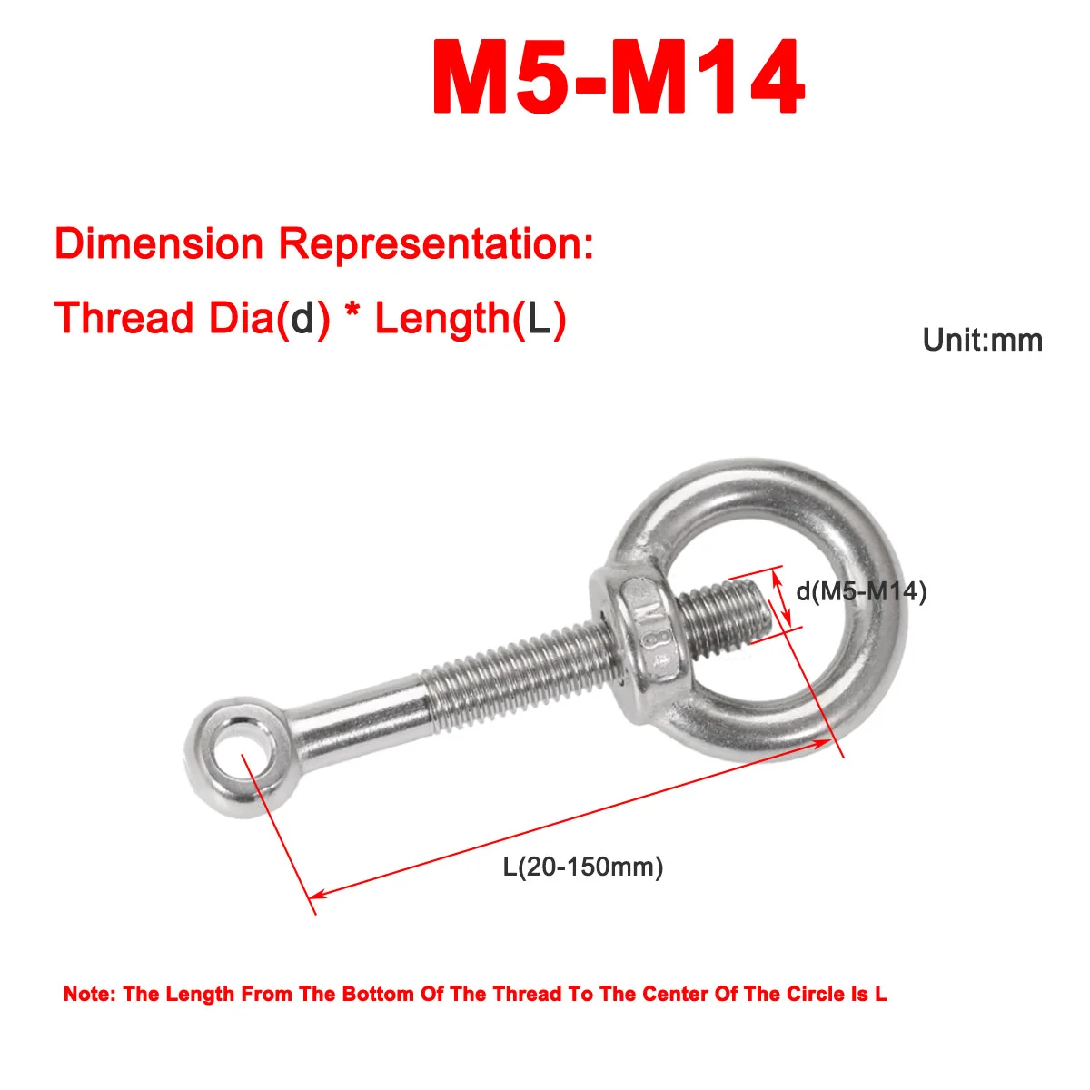 M5M6M8M10M12M14 304 Stainless Steel o-Ring Lifting Ring Screw Nut Union Bolt Set Combination
M5M6M8M10M12M14 304 Stainless Steel o-Ring Lifting Ring Screw Nut Union Bolt Set Combination