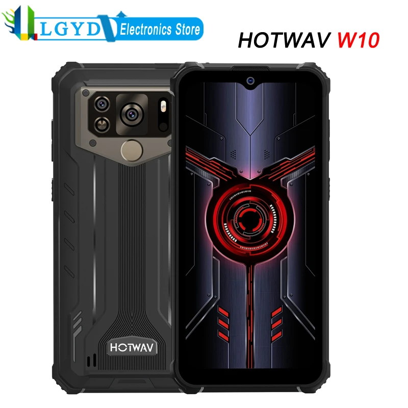 

HOTWAV W10 Rugged Phone 6.53 inch 4GB RAM 32GB ROM Android 12 MTK Helio A22 MT6761 Quad Core 4G LTE 15000mAh Fingerprint Face ID