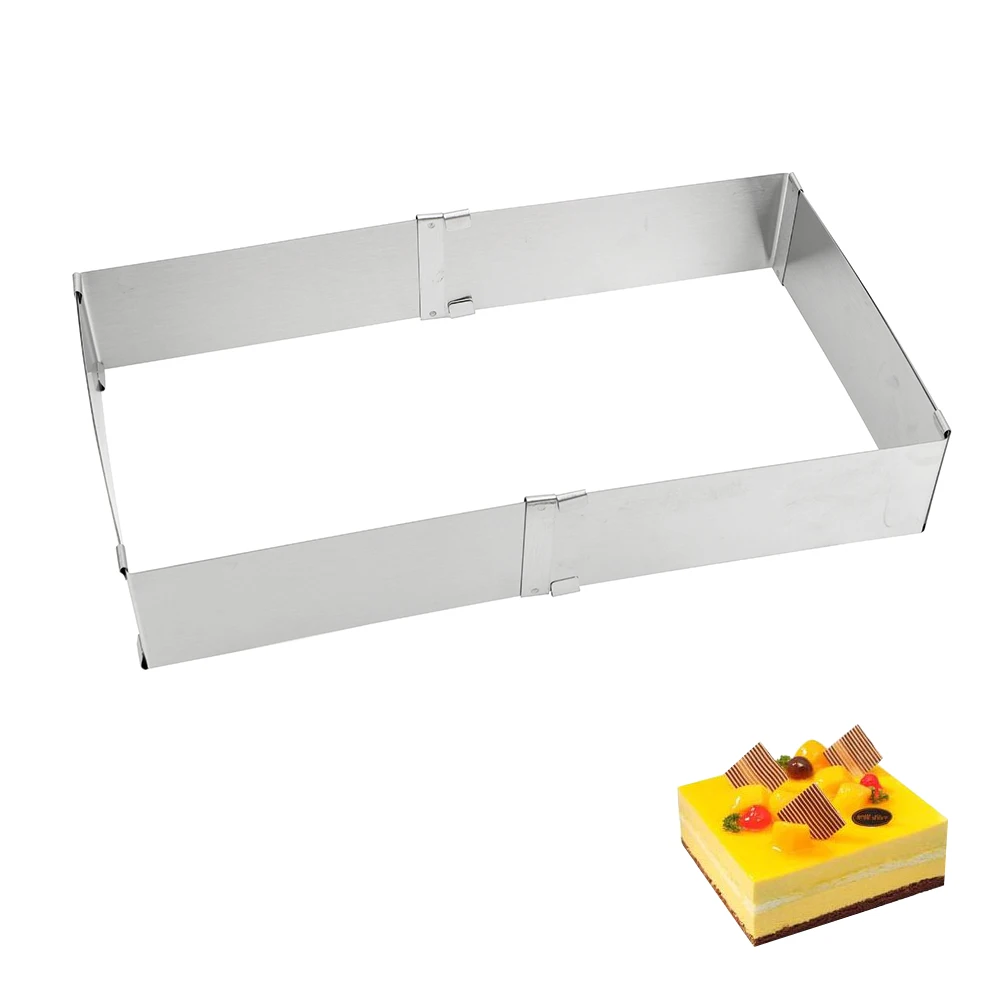 Square Cake Mold Bakeware Adjustable Mousse Ring Stainless Steel Dessert Baking Tool DIY Cake Decorating Mould
Square Cake Mold Bakeware Adjustable Mousse Ring Stainless Steel Dessert Baking Tool DIY Cake Decorating Mould