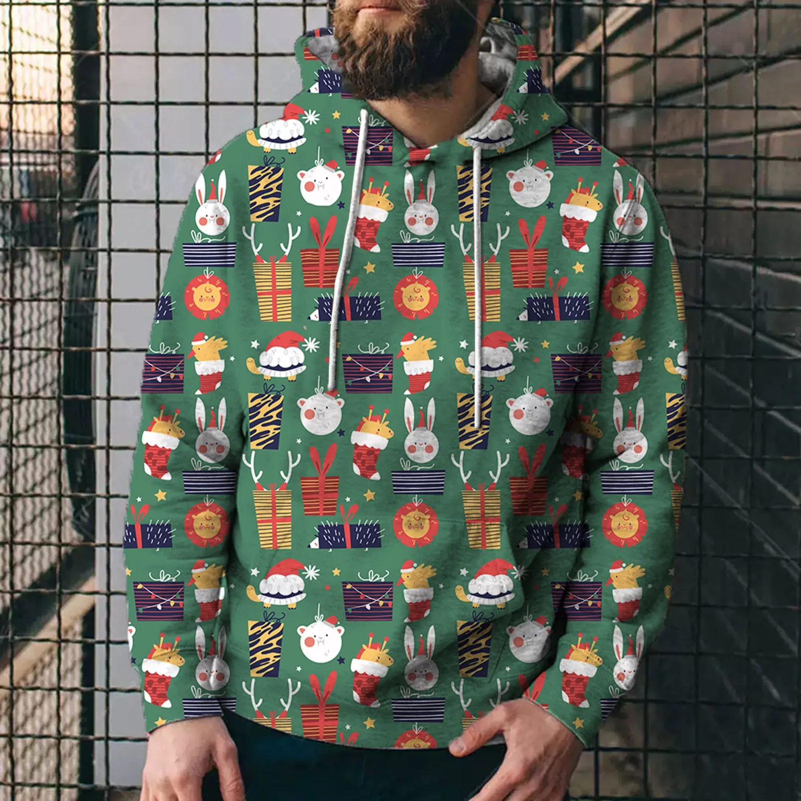 Men's Autumn And Winter Warm Tops Novelty Christmas Printed Long Sleeve Hooded Men White Sweatsuits Large Zipper Hoodie Men
Men's Autumn And Winter Warm Tops Novelty Christmas Printed Long Sleeve Hooded Men White Sweatsuits Large Zipper Hoodie Men