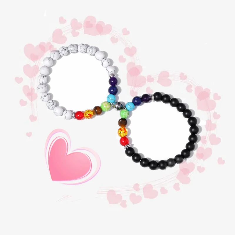 2Pcs/Set Magnetic Couple Bracelets For Women Men Lovers Heart Distance Friendship Hand 7 Chakra Charm Bracelet Valentine's Day
2Pcs/Set Magnetic Couple Bracelets For Women Men Lovers Heart Distance Friendship Hand 7 Chakra Charm Bracelet Valentine's Day