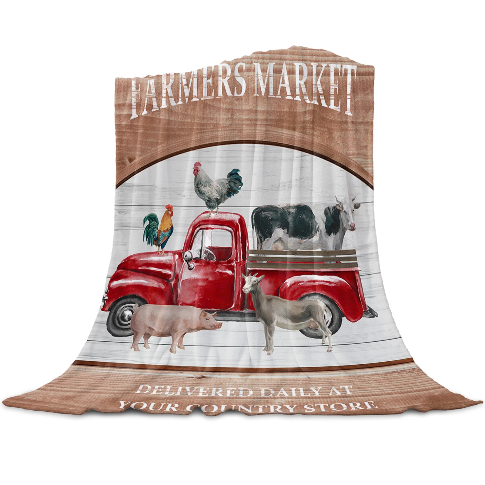 Vintage Country Farm Animals Throw Blanket for Sofa Soft and Comfortable Flannel Blanket Children Gift Travel Camping
Vintage Country Farm Animals Throw Blanket for Sofa Soft and Comfortable Flannel Blanket Children Gift Travel Camping
